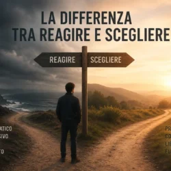 ragazzo davanti alla scelta tra reagire e scegliere