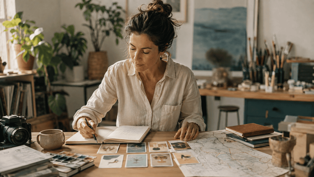 Professionista che esplora talenti e possibilità per una carriera coerente