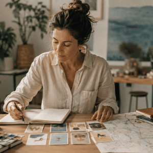 Professionista che esplora talenti e possibilità per una carriera coerente