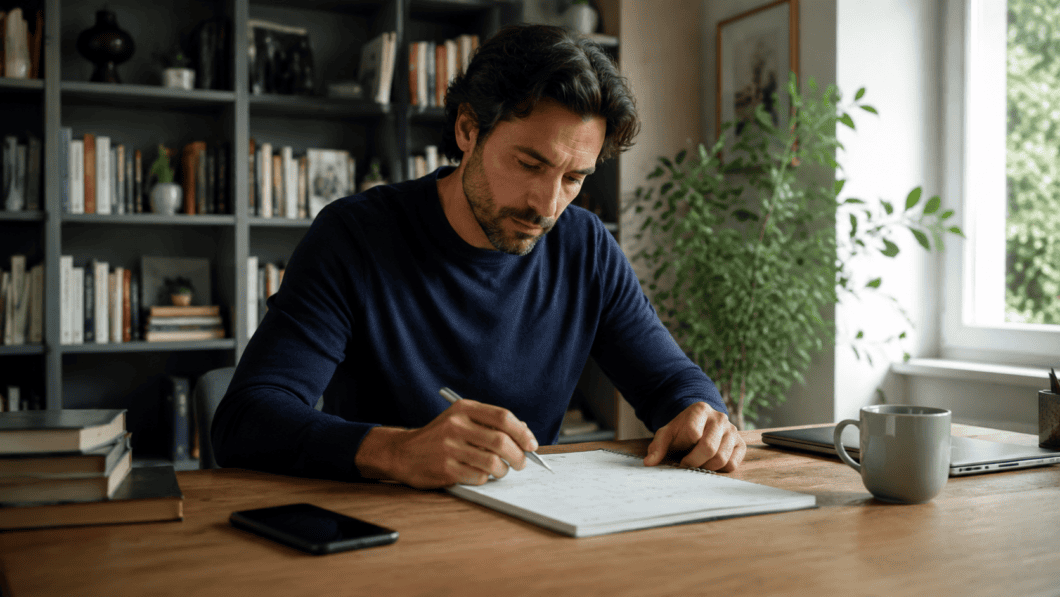 Professionista italiano organizza agenda e priorità